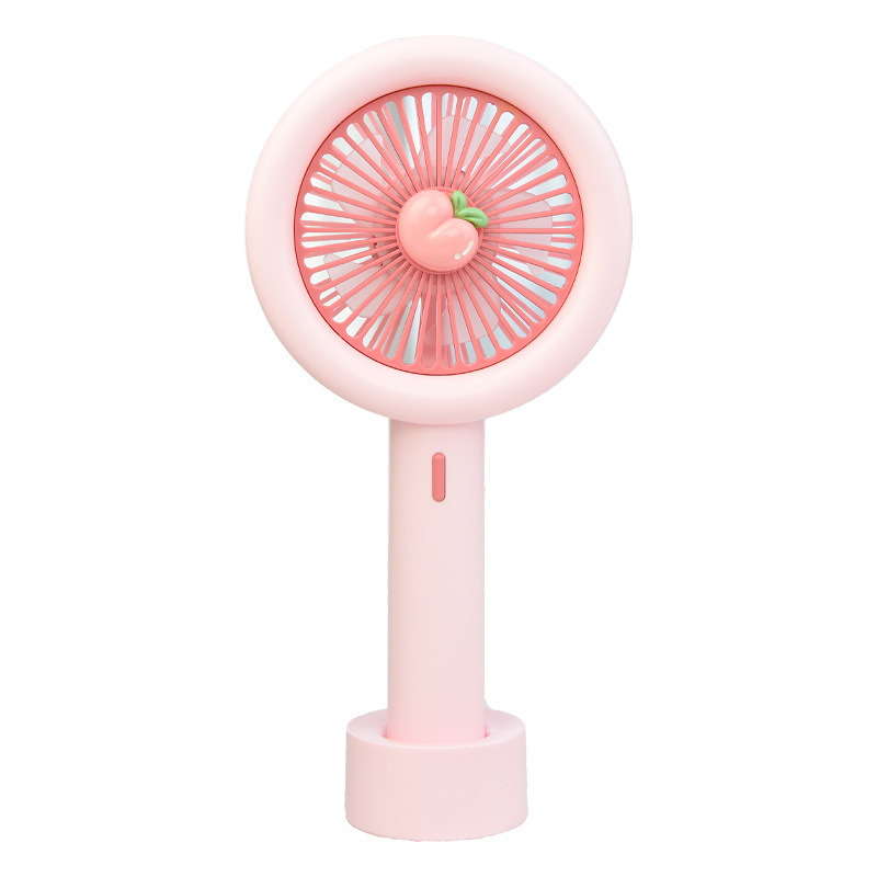 デスクトップ暴力アニメファン果物usb充電大風力手持ちファン充電携帯手持ち小ファン|undefined