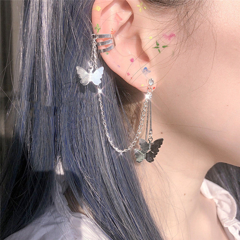 Fashion Butterfly Tassel Ear Bone Clip Simple Alloy Ear Clip display picture 1