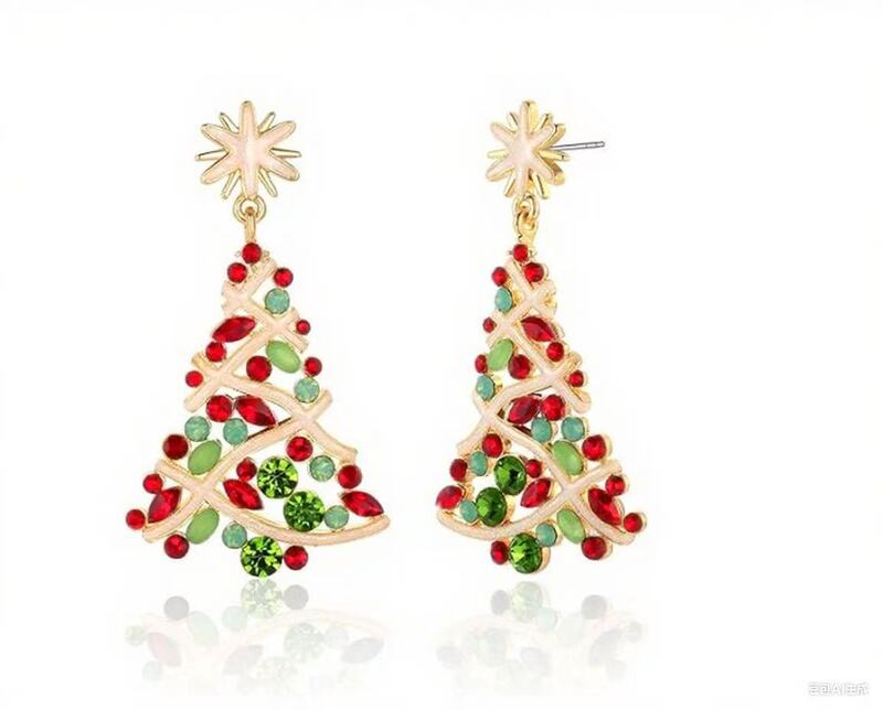 クロスボーダー新しいクリスマス雰囲気クリエイティブパーソナライズされたイヤリング shein AliExpress クリスマスクリエイティブイヤリング|undefined