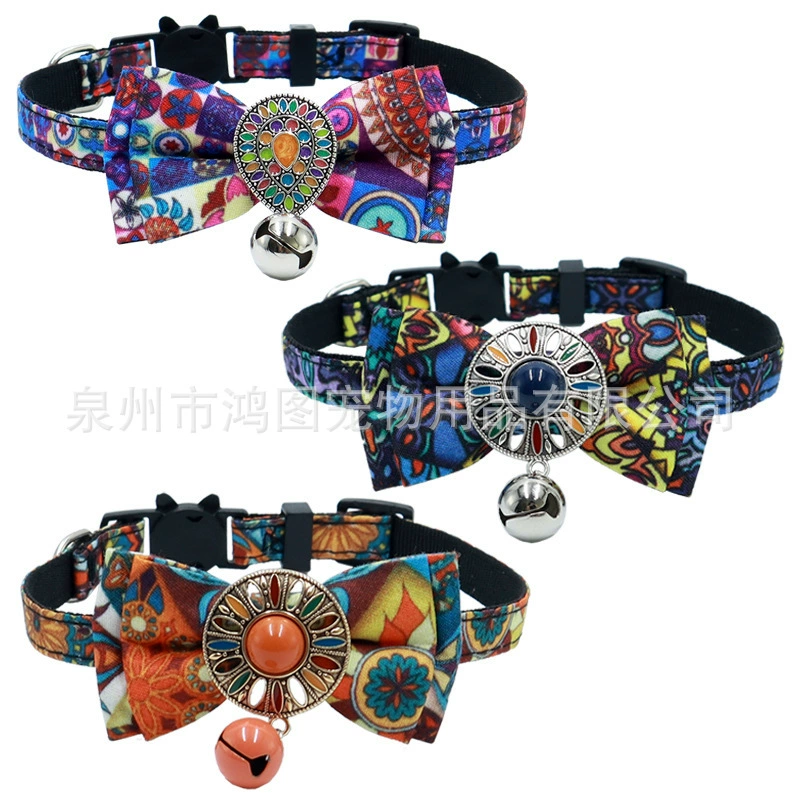 Новый трансграничный домашний лук с воротником колокольчик с воротником-бабочкой с ретро богемный лук с кошачьим воротником