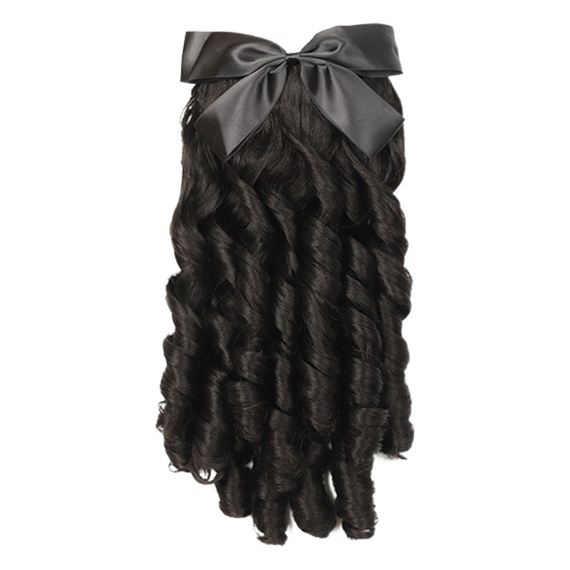 Rizador de pelo de princesa estilo retro rizador de pelo romano Bow Ponytail Bow Princess Ponytail