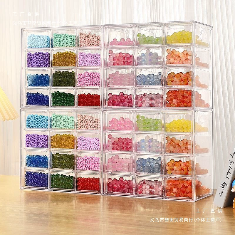 Storage box, bracelet, beads, transparent storage system