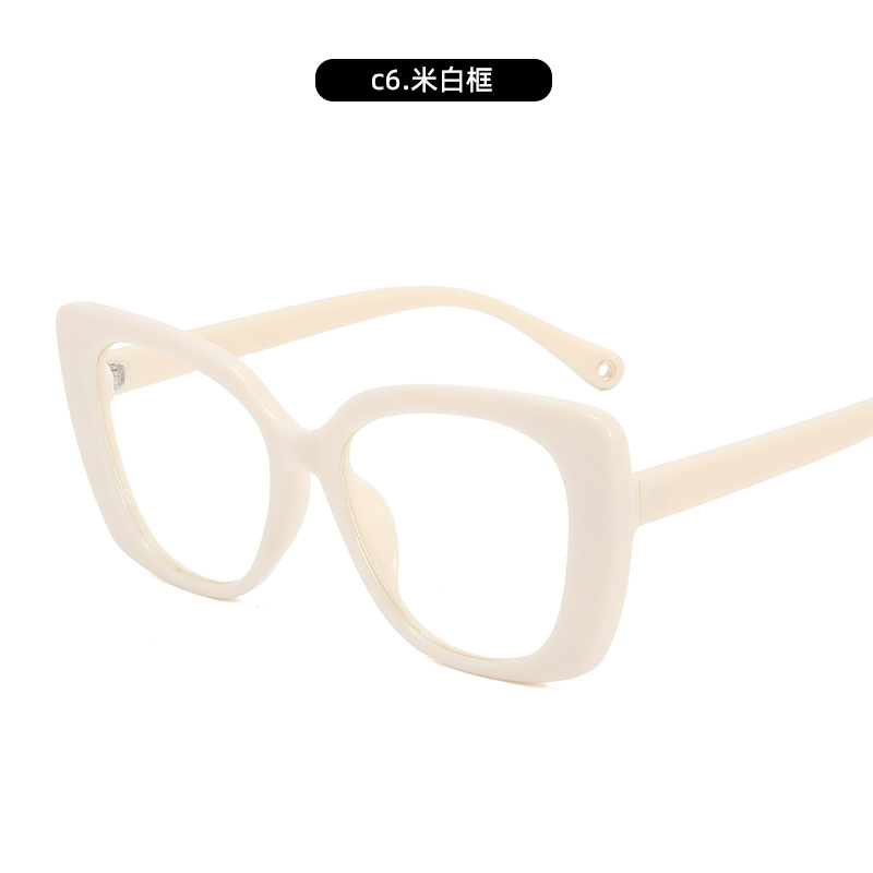 Selección de comercio exterior de moda montura de ojo de gato gafas anti-luz azul montura grande modelo de celebridad de Internet marco de gafas personalizado ventas directas de fábrica