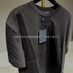 ロバの 25SS 新しい無地エンボス半袖トレンディなブランド男性と女性の同じスタイルの L ホーム T シャツの正しいバージョン