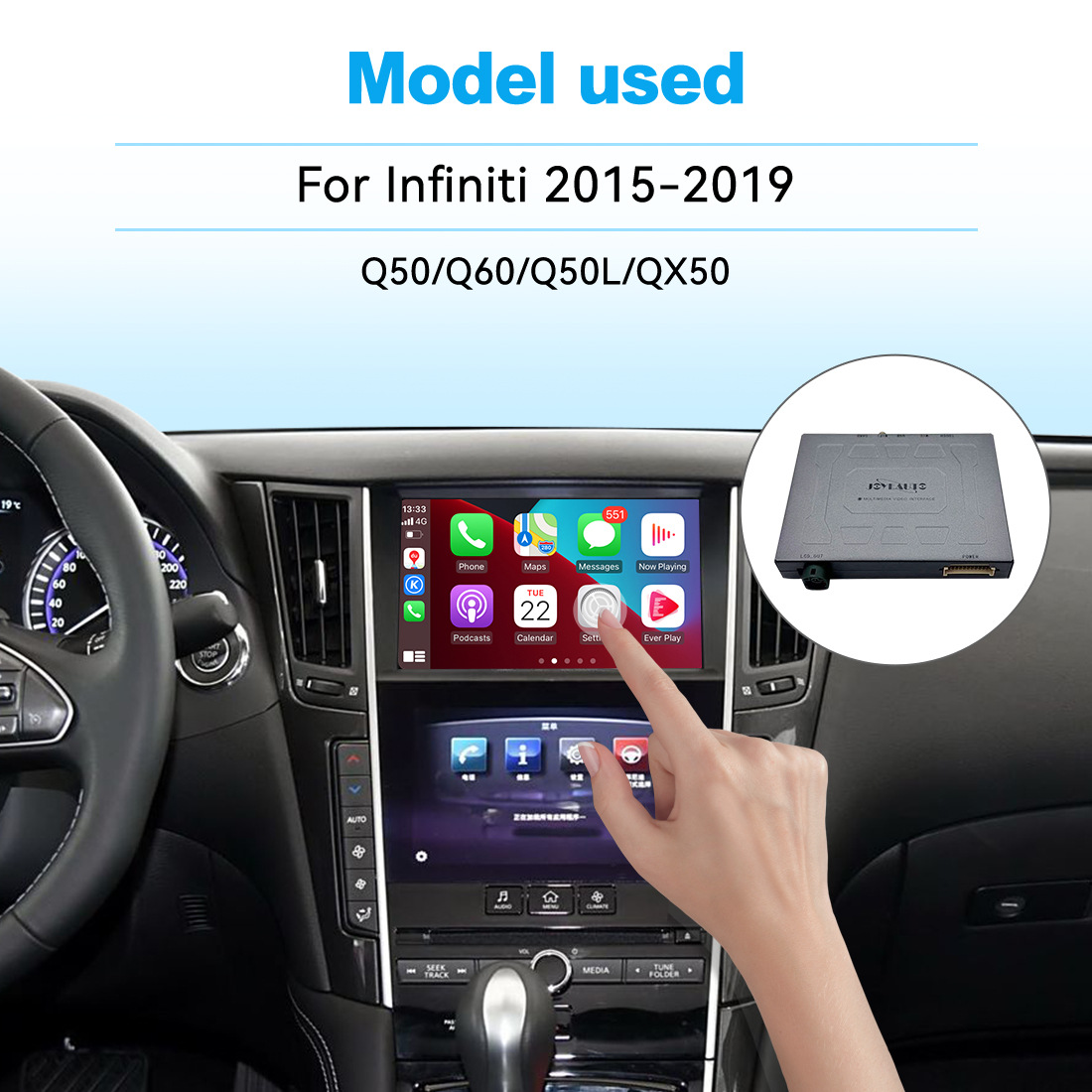Wireless Carplay Module 2015-2019 Q50/Q60/Q50L/Qx50 Decoder