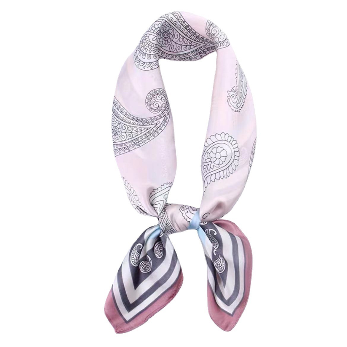 Primavera y otoño coinciden con camisas azules de anacard bufandas de seda accesorios profesionales para mujeres bufandas de cuello 70x70 versátiles