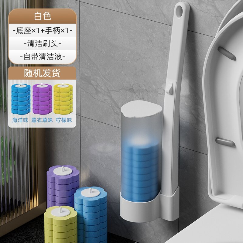 Traje de cepillo de inodoro desechable sin ángulo muerto cepillo de limpieza estéril cabeza hogar mango largo cepillo de inodoro entrega al por mayor