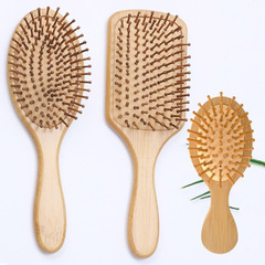 Large board air bag comb hairdressing bamboo wooden air cushion comb gift care hair smoothing massage comb portable foreign trade export