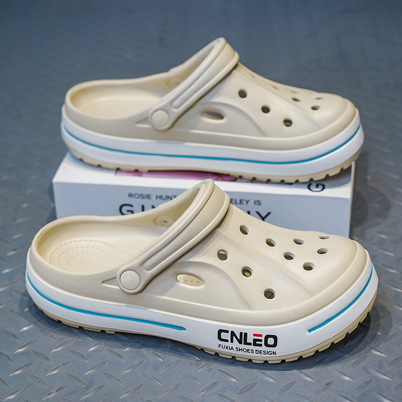 Zapatos de verano para hombres antideslizantes al aire libre sandálias de viaje de playa para interiores zapatillas de soleas gruesas