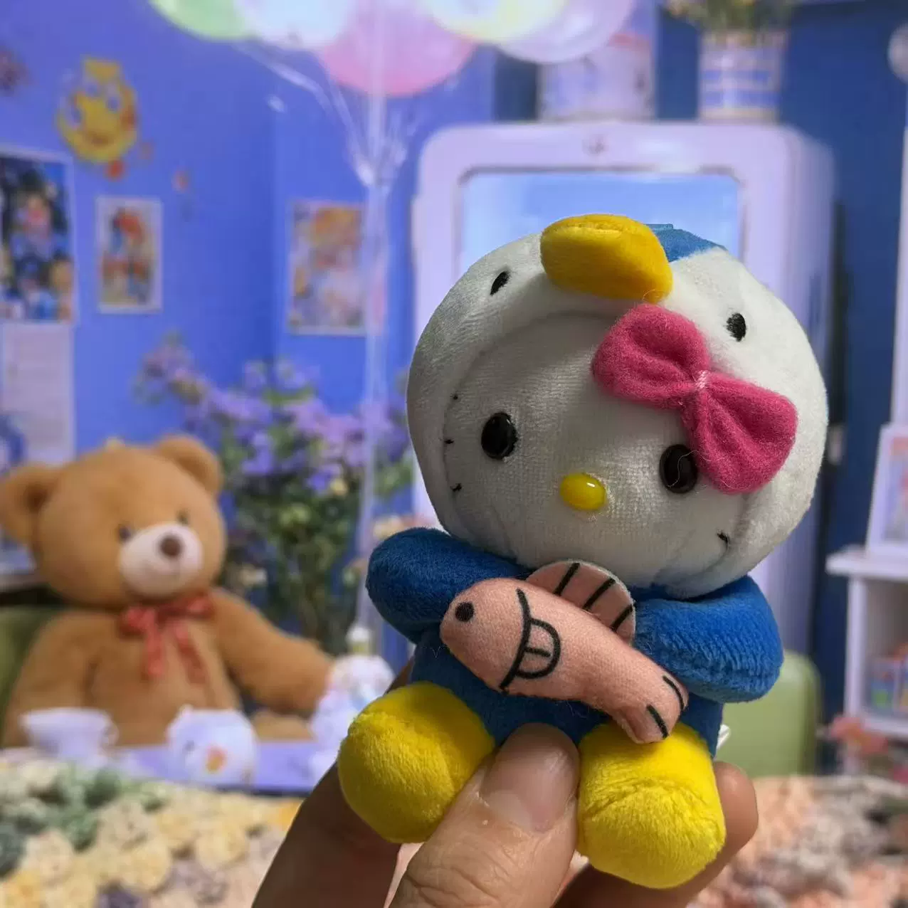 Плюшевая подвеска-брелок для ключей (Hello Kitty) симпатичная кукла, мягкая мини-плюша 10+ вариантов дизайна, подарок 0.038 кг