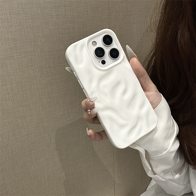 立体陨石纹适用iPhone16pro手机壳苹果15pro纯色14pro简约13pro|undefined