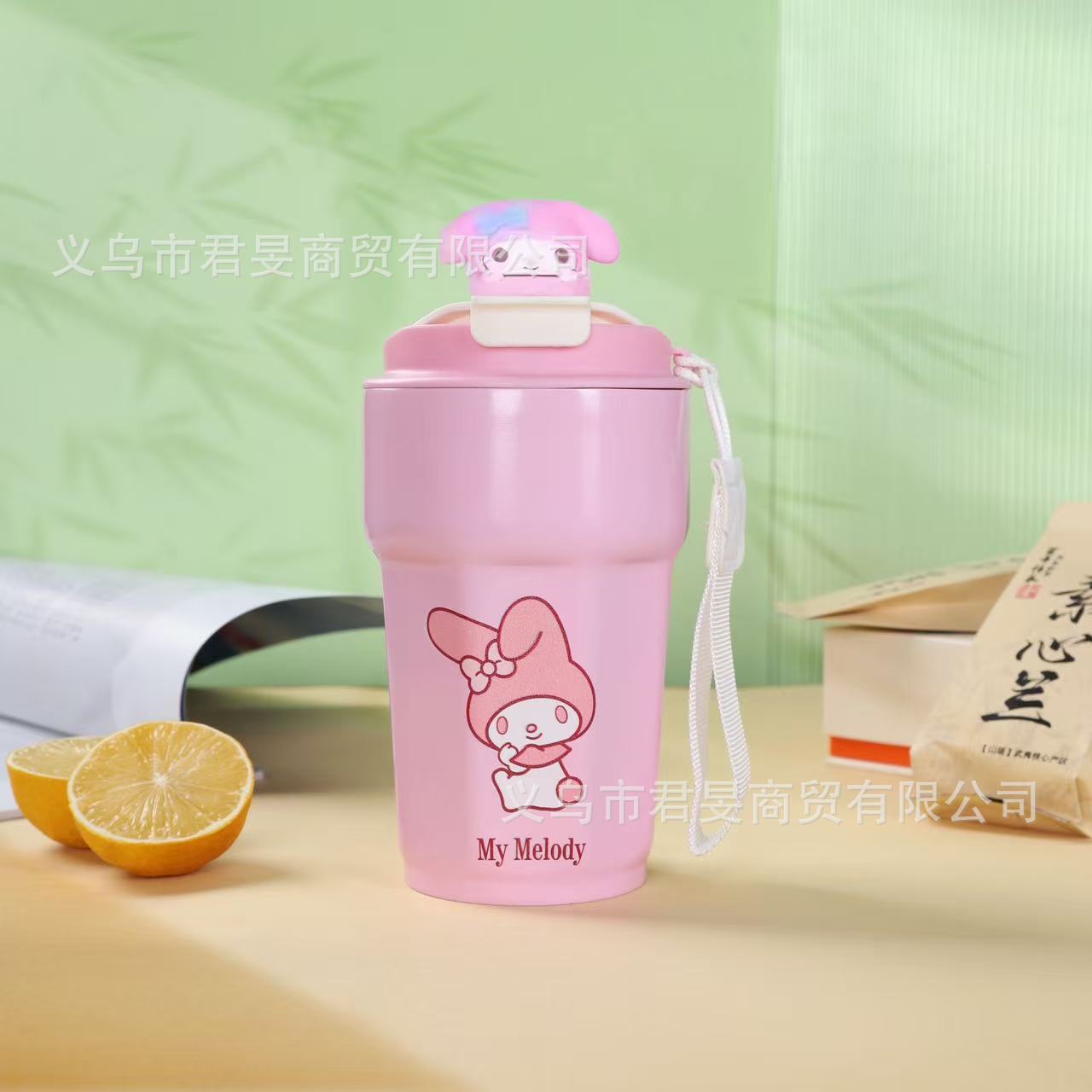 Vaso térmico infantil de acero inoxidable 304 con diseño de dibujos animados para niñas, taza escolar Sanrio, linda taza para café y agua.