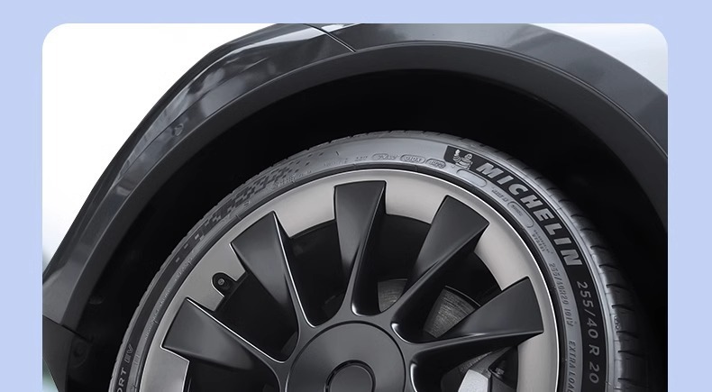Suitable for Tesla Model Y Wheel Hub Cover 20inch Protective Cover Cyclone Wheel Rim Modification Accessories Black Other