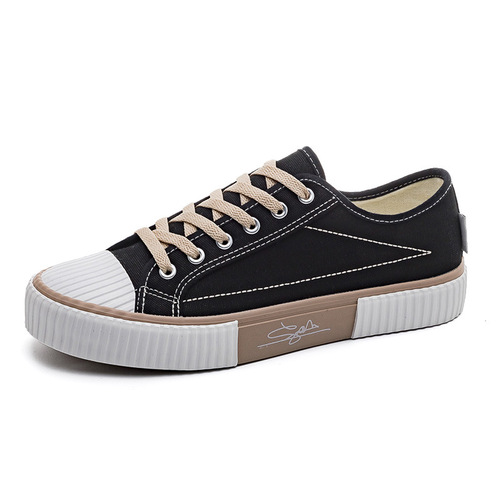 Men's Canvas Shoes 2024 Spring Low-Top Cookie Shoes for Men, Fabric Shoes with Breathable Insoles, Casual Shoes for Export and Wholesale