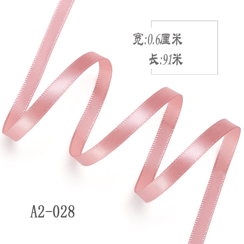 6mm poliéster con arco DIY cinta boda etiqueta marcador ropa cuerda de satén caja de regalo embalaje cinta delgada