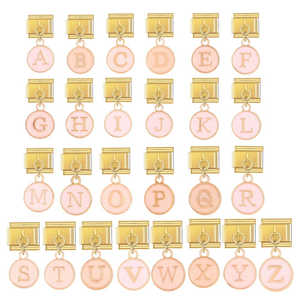 Трансграничные волосы Итальянский модуль розовые буквы кулон браслет набор съемный бесплатно с подвеской DIY