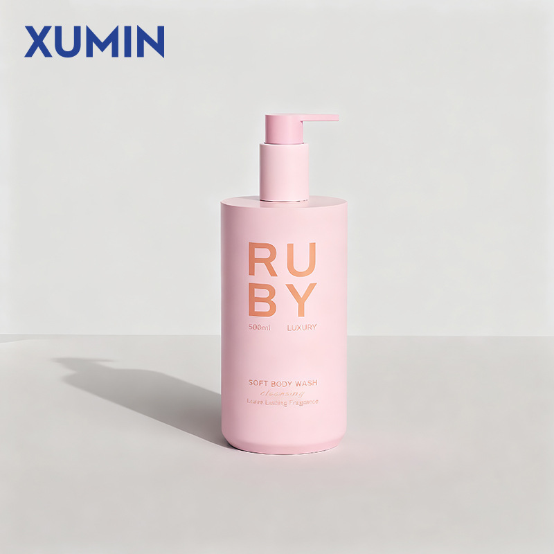 Embalaje de productos de limpieza de XUMIN 100ml botella de bomba hidráulica de lavado de manos PE blanco 300 / 500ml botella vacía de champú