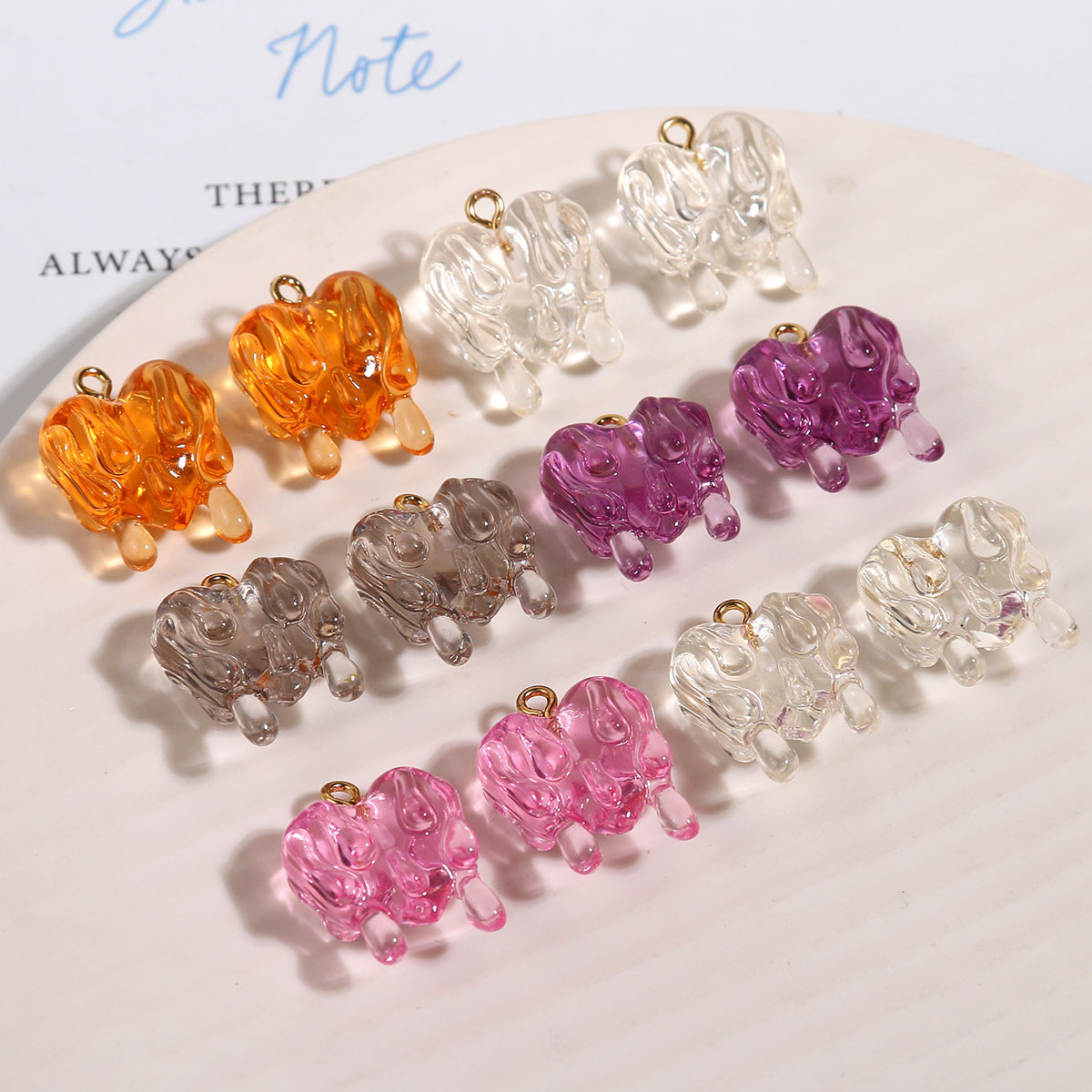 4g Weight Pendant Jewelry Making Type 18mm Jewelry Making Size DIY Jewelry Accessories Classification 1 Piece Quantity Resin Material Heart Shape Pattern Irregular, Stoving Varnish Design Casual, Elegant, Streetwear Style 1 Piece 18mm Resin Heart Shape Pendant 2