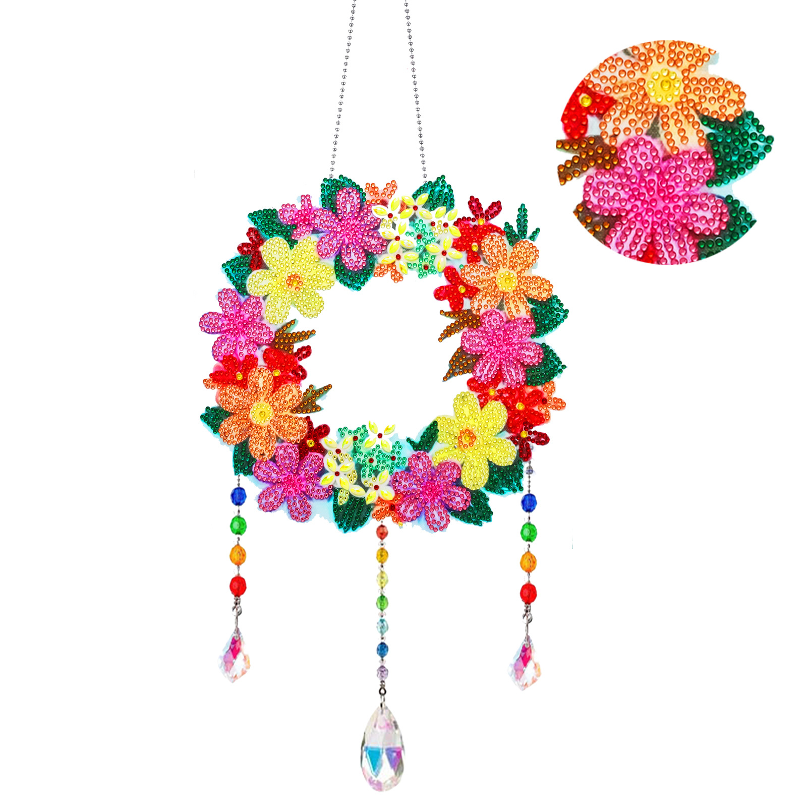 Diamante pintura Amazon transfronteriza DIY adornos de Navidad marca llena de diamantes 5d cristal mariposa diamante pintura viento carillones Decoración