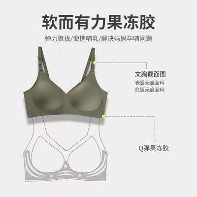 Gelatin Maternity Bra One Piece Before Pregnancy Open Front No Wire Pregnant Nursing Bra Summer Gather Thin 
