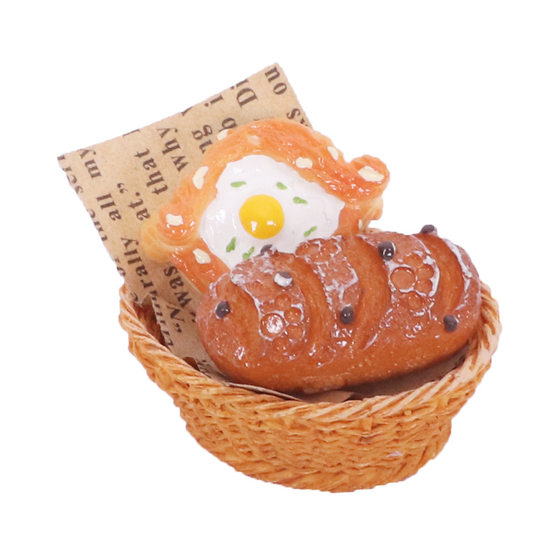 Miniature Simulation Bread Basket Jam Tray Pad Paper Baking Shop Scene Model Accessories Doll House Mini Decorations
