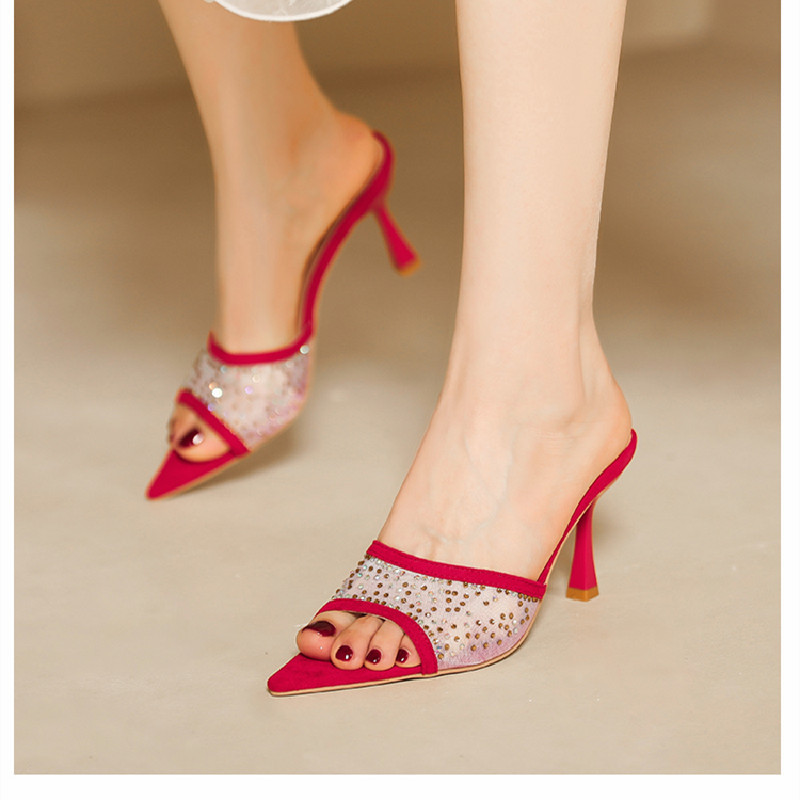 Women's Casual Elegant Solid Color Point Toe High Heel Sandals display picture 7