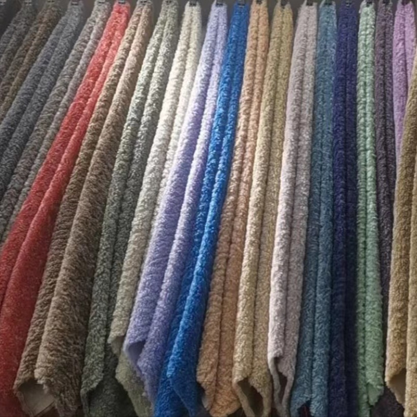 Imitación de lana lana rollo de lana de grano pequeño de cachemira de grano Fei Fei cordero ropa bolsa tela de juguete