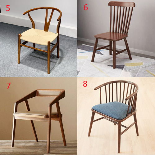 Chair backrest Nordic minimalist modern stool desk use student dormitory home ironwork horn dining chair economical