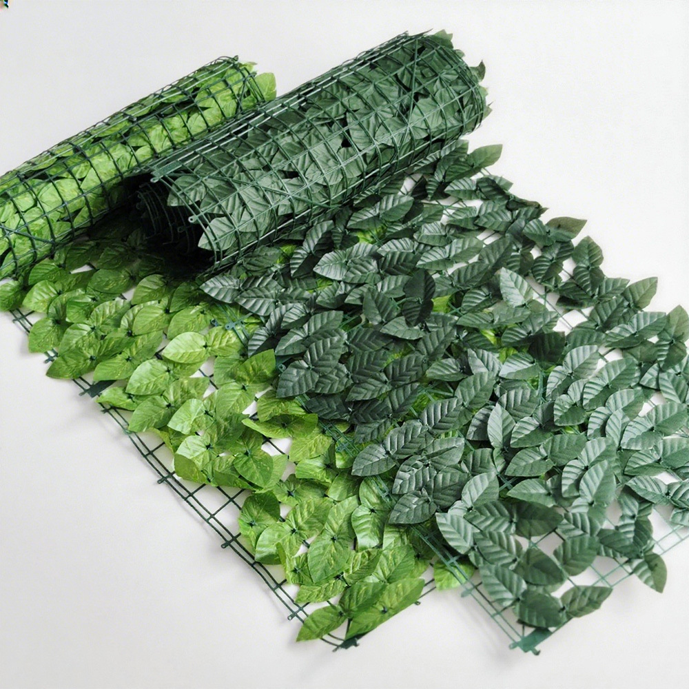 valla de hoja de simulación valla de jardín valla de balcón para proteger la pared verde artificial valla de hoja de grasa verde