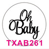 Oh baby mirror acrylic laser carving logo baked paper cup decoration paper paper cup small plug birthday