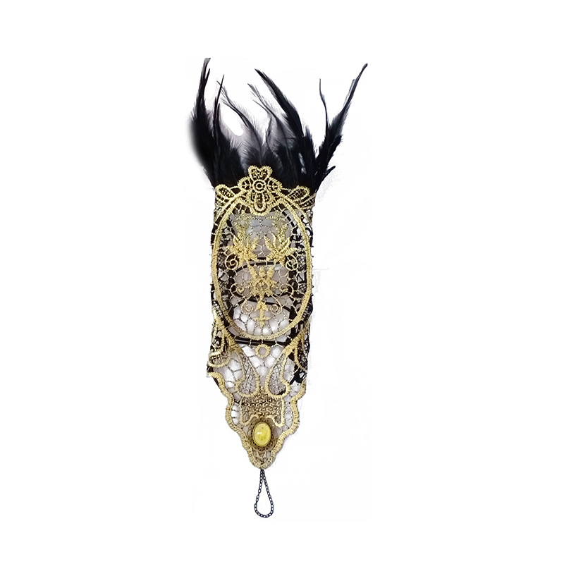 Rétro Fleur Alliage La Plume Dentelle De Gros Bracelets display picture 3