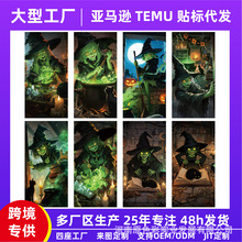 万圣节门盖旗背景布横幅惊魂恐怖场景氛围装饰布置道具亡灵节门帘