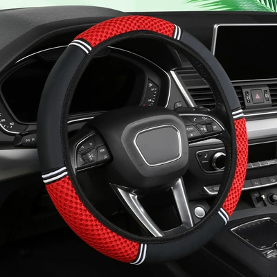 Cross-border foreign trade car steering wheel cover four seasons universal wear-resistant ice silk linen breathable non-slip summer car handle cover