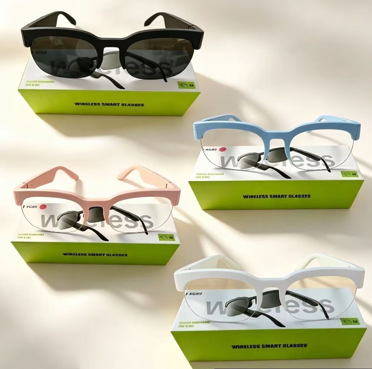 Cross-border XG89 Smart Wireless Bluetooth Glasses for Music, Calls, Sports, AI Translation, Acrylic Lenses in Stock