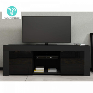Amazon Panel Furniture Cross-Border Supply Living Room Tv Cabinet with Led Light Storage Simple Factory Wholesale