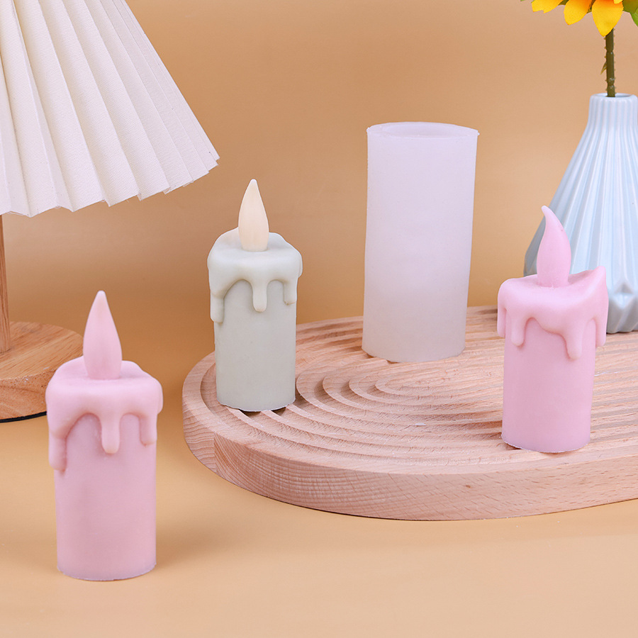3D-форма для ароматерапии в виде длинной свечи, силиконовая форма для DIY-изделий, украшения из фондана, декоративная форма для выпечки тортов