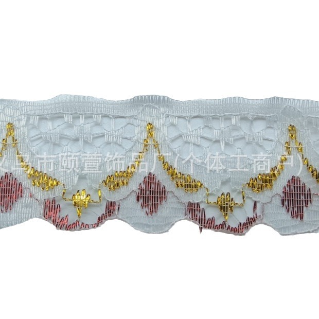 Inventario de 3 cm de estilo nacional de encaje sin bala ropa infantil encaje DIY muñeca accesorios de vestido de boda