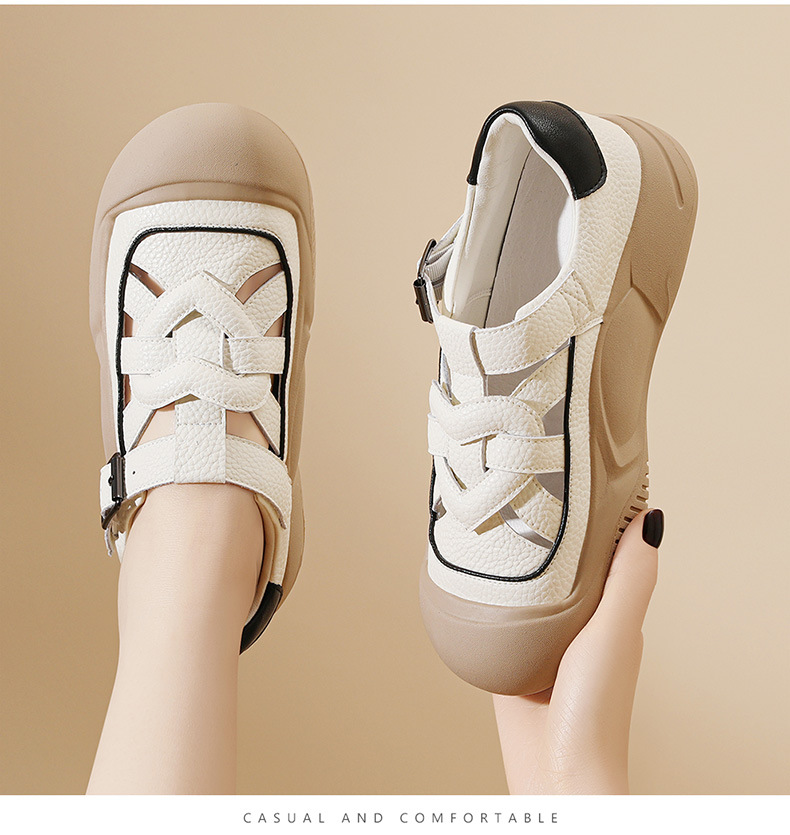 Giày sneaker nữ đế dày da thật thoáng khí mùa hè 2024 — Màu be 1959, Màu vàng 1959 chi tiết 12