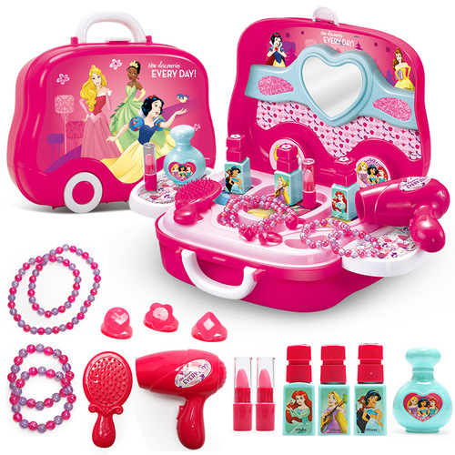 Frozen children's play house toy little girl lipstick princess cosmetics set Aisha color dresser box