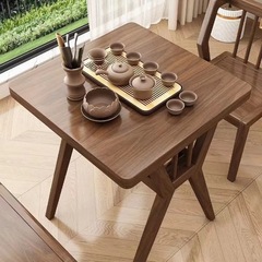 実木ベランダのテーブルと椅子の3点セットの組み合わせ茶卓レジャー椅子の家庭用お茶を飲む小型タイプのシンプルなテーブルと椅子