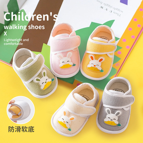 New Spring  Baby Shoes, Non-slip Soft Sole Children's Walking Shoes, Baby Floor Shoes, Socks, 0-6 Months, Strap Shoes