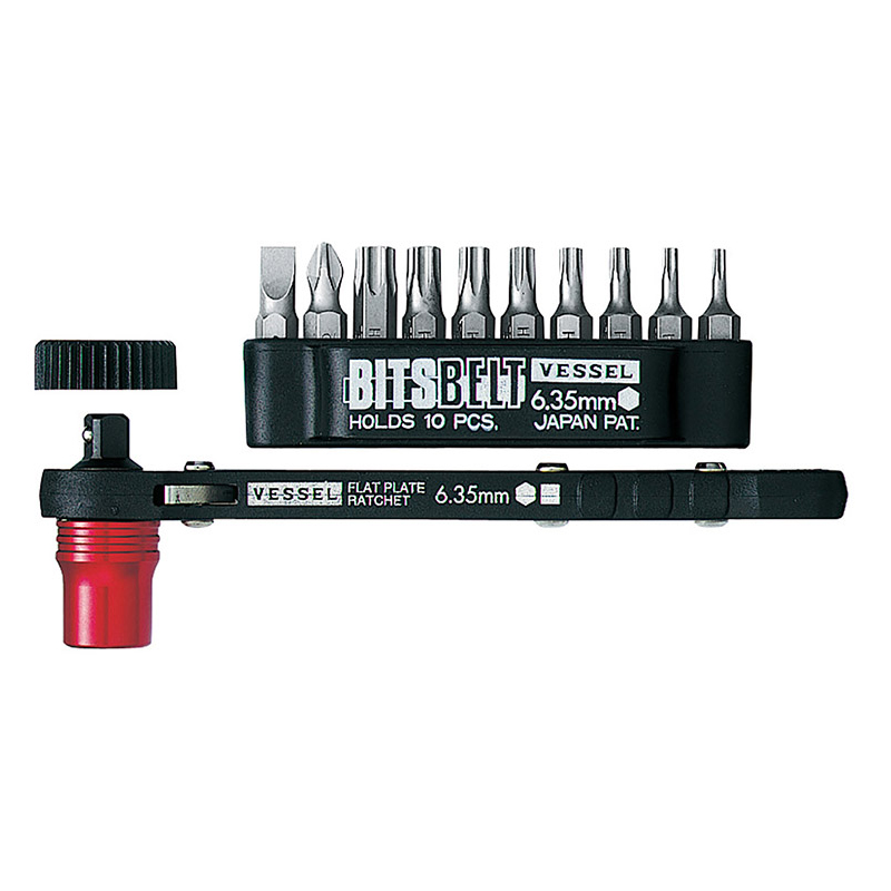 Japón VESSEL Weiwei ratchet tornillo lote importado cabeza corta llave de ciruela manga hexagonal cruz lote TD70