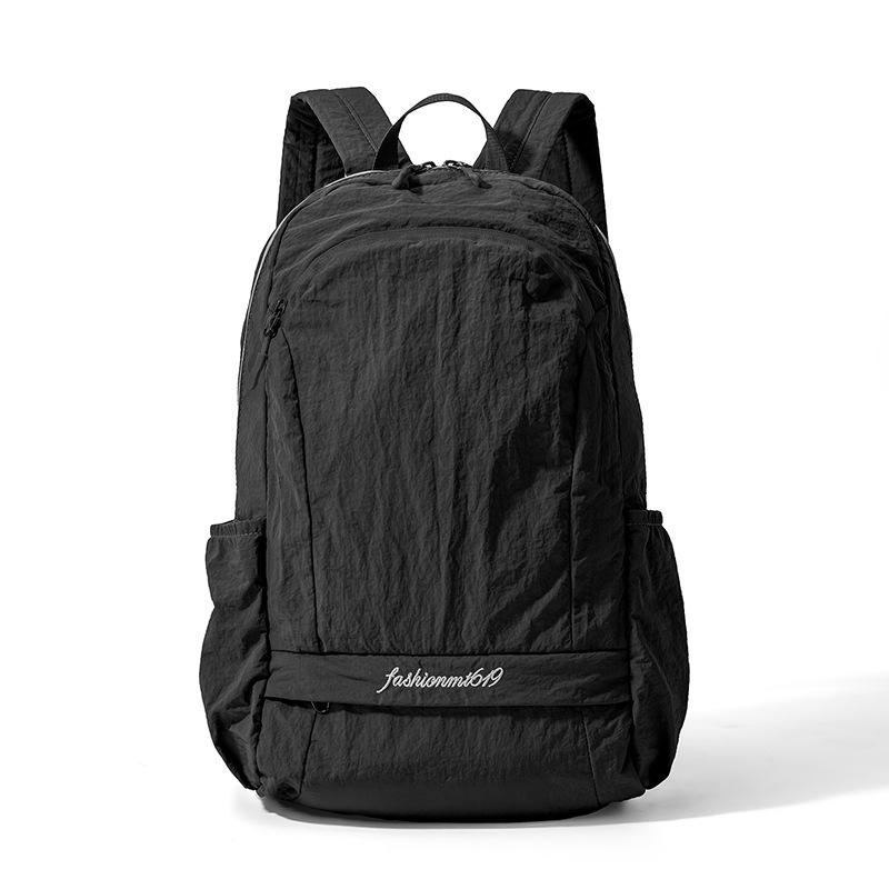 新款韩版百搭书包男纯色双肩包女森系高中背包大学生电脑时尚小包