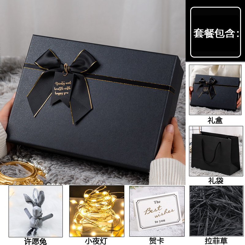 Caja de regalo de cumpleaños, caja de embalaje, caja de regalo de lápiz labial personalizada, caja de regalo grande, caja vacía para el novio