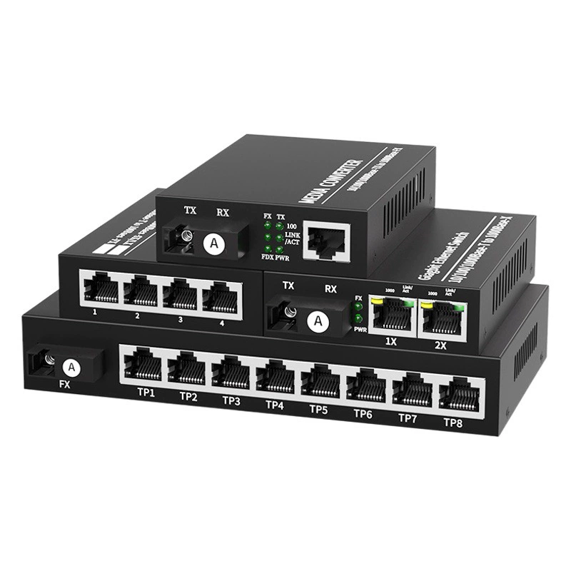 Гигабит 100 м 1/2/4/8/16/24 фотоэлектрическое преобразование мульти-оптический мульти-Электрический конвергенция Каскадный приемопередатчик стекловолокна одиночный режим