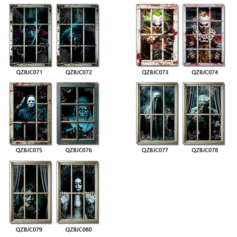Qzbjc071-080 Cross-Border Halloween Horror Zombie Fake Window Flag Cloth Window Decoration Festival Horror Curtain Qzbjc071-080 Cross-Border Halloween Horror Zombie Fake Window Flag Cloth Window Decoration Festival Horror Curtain