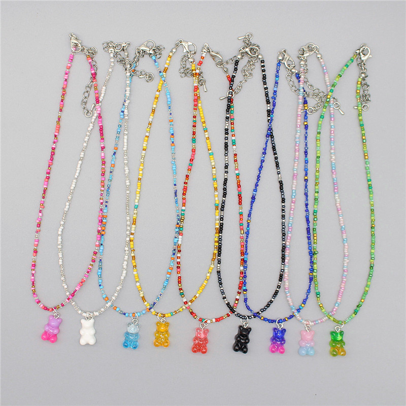 Mignon Ours Perlé Femmes Collier 1 Pièce display picture 1