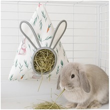 兔兔食草袋子可悬挂新款兔子三角造型喂食袋干草袋兔鼠类宠物用品