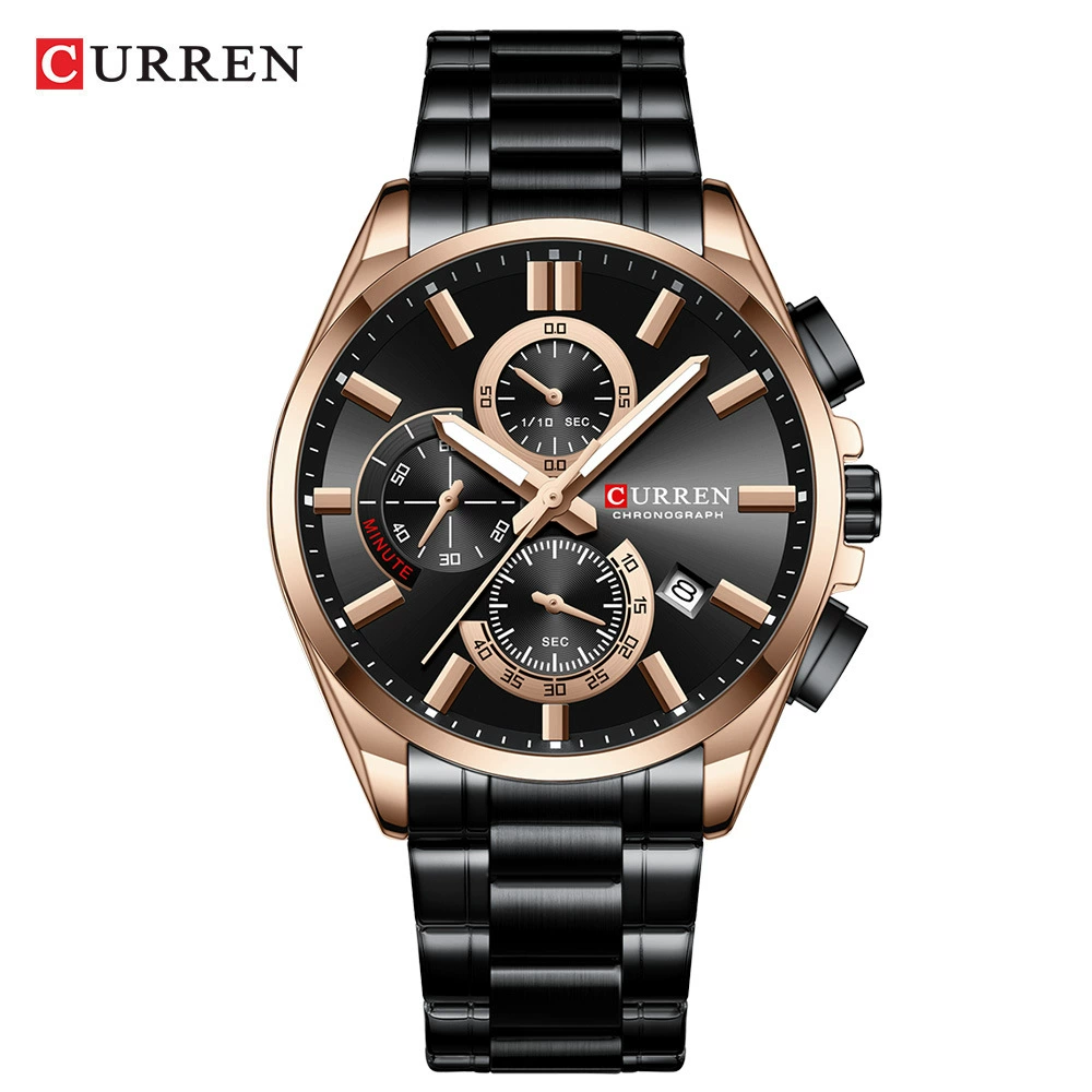 CURREN/Karen 8475 мужские многофункциональные часы с шестью индикаторами, водонепроницаемые, крупный циферблат, мужские часы