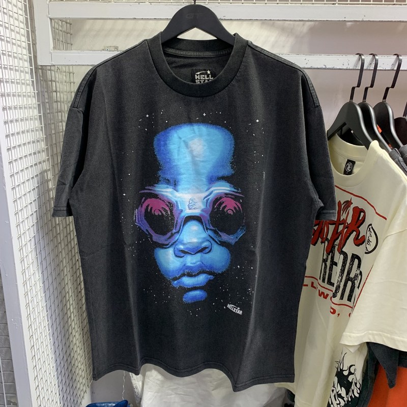 クロスボーダー新しい夏アメリカンレトロ半袖クリエイティブレタープリントルーズトレンディブランド半袖Tシャツトップス男性と女性用|undefined